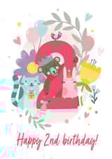 Cute Birthday Card - Furry Friends - 2nd created by Katy Clemmans