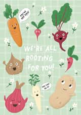 Good luck card - We're all rooting for you- You've Got this - you can do it created by Becks Illustrates