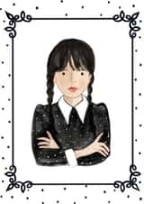 Wednesday Addams created by Love Lucy Illustration