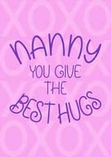 Cute Mother's Day Card - Nanny - Best Hugs created by Angelicabydesign