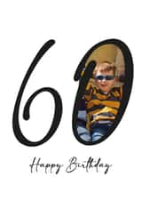 Personalised Birthday Photo Card created by Quinton cards - 60 photo23 Birthday Personalised Photo Card 17370