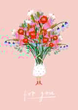 Cute Birthday Card - For You - Flower Bouquet created by Georgia-Maia Illustrations