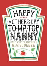 Funny Mother's Day Card - Heinz Tomato Ketchup Sauce - Nanny created by la la la Designs