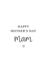 Cute Mother's Day Card - Mam created by Kalm Lettering