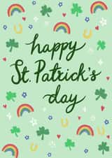 Happy St. Patricks day Card - Ireland - Lucky Shamrock - Paddy's day Card created by Jessie Maeve Studio