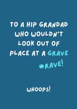 Cheeky Father's Day Card - Hip Grandad - Autocorrect created by original fox designs