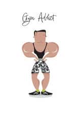 Fitness Birthday Card - Gym Addict created by Pink Pig