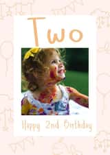 Personalised Birthday Photo Card created by @hollielonglanddesigns - Cute Birthday Card - 2nd Birthday
