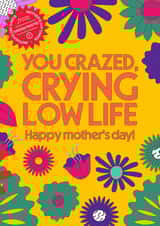 You crazed, crying low life. Happy Mother's Day from a misogynist. created by WMN from CPB London
