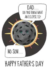 Funny Father's Day Card - Solar Eclipse Dad Joke - From Son created by @Cupsie's Creations