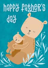 Cute Fathers Day card - Papa bear - Hug created by Agate and Lace