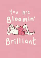 Funny Anniversary Card - Love heart shorts - You Are Bloomin' Brilliant created by DustandMarbles