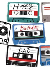 Classic birthday card - Dad - Casette - Music created by 0nly Me!