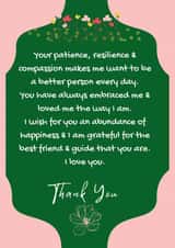 Heartfelt Mother's Day Card For Mum - Poem - Thank you created by Roma Shukla