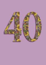 40th Birthday- Wildflower Design created by Jen James