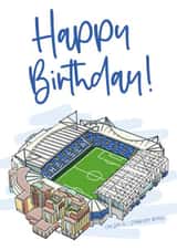 Fun Birthday Card - Chelsea - FC Stadium created by Moo & Snip