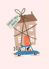 Cute New Home Card - Moving House - Car created by Martha Ratcliff Illustration