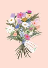 Pretty Birthday Card - Happy Birthday Lovely! created by Martha Ratcliff Illustration