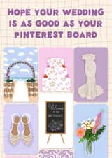 Funny Engagement Card For Her | Hope Your Wedding Is As Your Pinterest Board created by @tikkled.pink