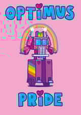 Cute Love & Friendship Card - Optimus Pride - Transformers - LGBTQ+ created by SteJDesigns