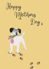 Jack Russell and Tulips Mothers Day created by Wire and Smooth