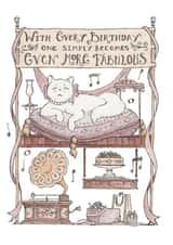 Simply Fabulous! Birthday Card for Cat Lovers created by Erlenmeyer