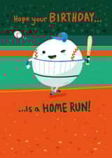 Cute and Funny Birthday Card - Home Run - Baseball created by SteJDesigns