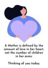 Heartfelt Mother's Day card for those struggling to conceive or suffering loss. created by Fertility Network UK