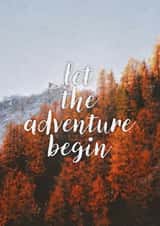 Traditional Painted Retirement Card - Autumn Landscape - Let The Adventure Begin created by eight-day parade