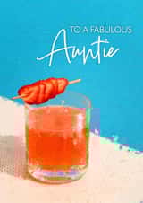 Cute Card For Auntie - Cocktail By The Pool - To A Fabulous Auntie created by eight-day parade