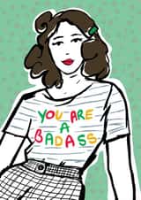 You Are A Badass Achievement Success Card created by Bec Broomhall