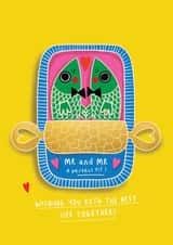 MR & MR, CUTE WEDDING CARD FOR GAY COUPLE. FOR THEM created by NICHOLA COWDERY ILLUSTRATIONS