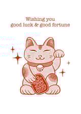 Congratulations and Good Luck Card -
Chinese Lucky Cat created by Banksia Creative