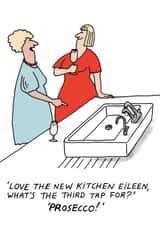 Funny Cartoon Humour Card for Friend or Relative - Prosecco! created by Cardinky