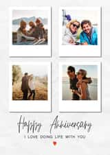 Personalised Anniversary Photo Card created by @hollielonglanddesigns - Heartfelt Anniversary Card - Love Doing Life With You
