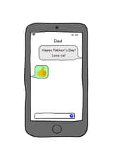 Funny Father's Day Card - Love You Phone Message to Dad - Cheeky & Humorous created by Swizzoo