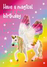 Unicorn Birthday Card | Magical Rainbow Birthday Card created by Robyn May Henry