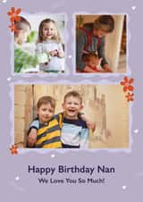 Personalised Birthday Photo Card created by Liss Doodles - Nan grandmother Birthday Personalised Photo Card 22051