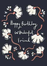Floral birthday card for special friend created by Samantha sullivan