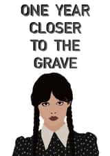 Netflix Wednesday Addams Birthday Card created by Daisy’s Design