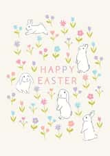 Happy Easter Card - Spring Bunnies created by Sarah Frances