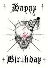 Happy Birthday Goth Skull created by B V R N T paper
