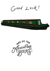 Good Luck Card - Narrowboat adventure begins created by Kimbaclay Creations