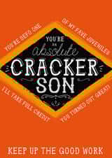 Son Jacobs Cracker Card - You're an absolute cracker Son created by  la la la     Designs