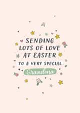 Easter Card For Special Grandma - Pretty Floral created by Macie Dot Doodles