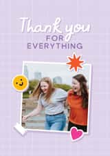 Personalised Thank You Photo Card created by ItsJessica - Cute Thank You Card - Thanks for Everything - Friend
