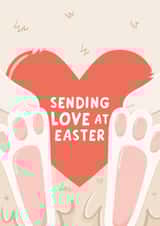 Cute Easter Bunny Card - Sending Love - Family created by Macie Dot Doodles