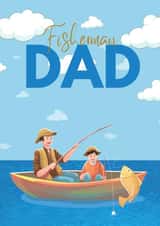Cute Father's Day Card For Father – Fishing – Fisherman Dad created by Dany Mallky