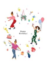 Cute illustrated birthday card created by Zoe May Designs