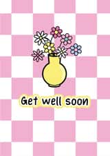 Get well soon - bright fun flowers - Cheerful card created by The Happy Company